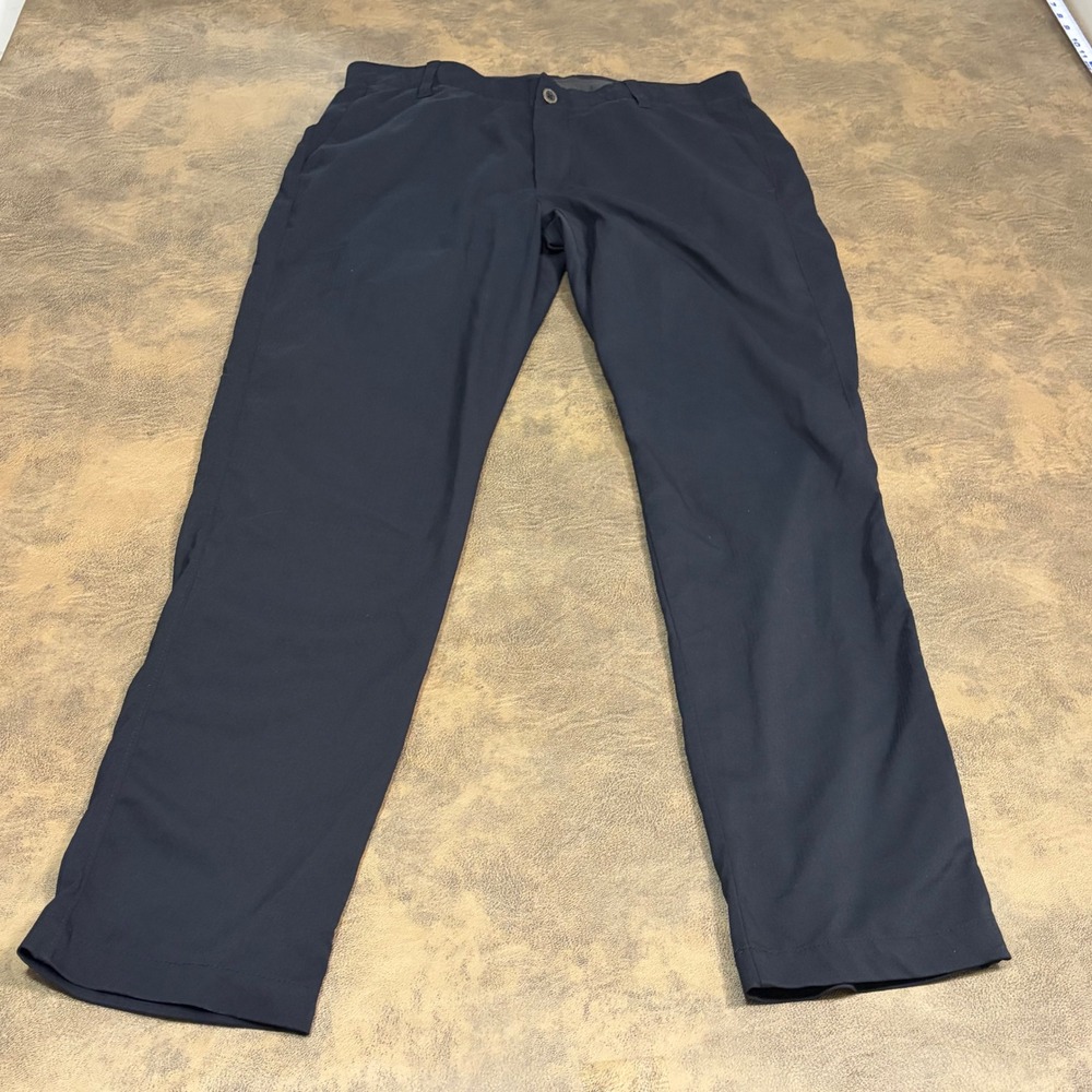 Under Armour Golf Pants Mens 36x32 Black Tapered Leg Stretch Performance 0360